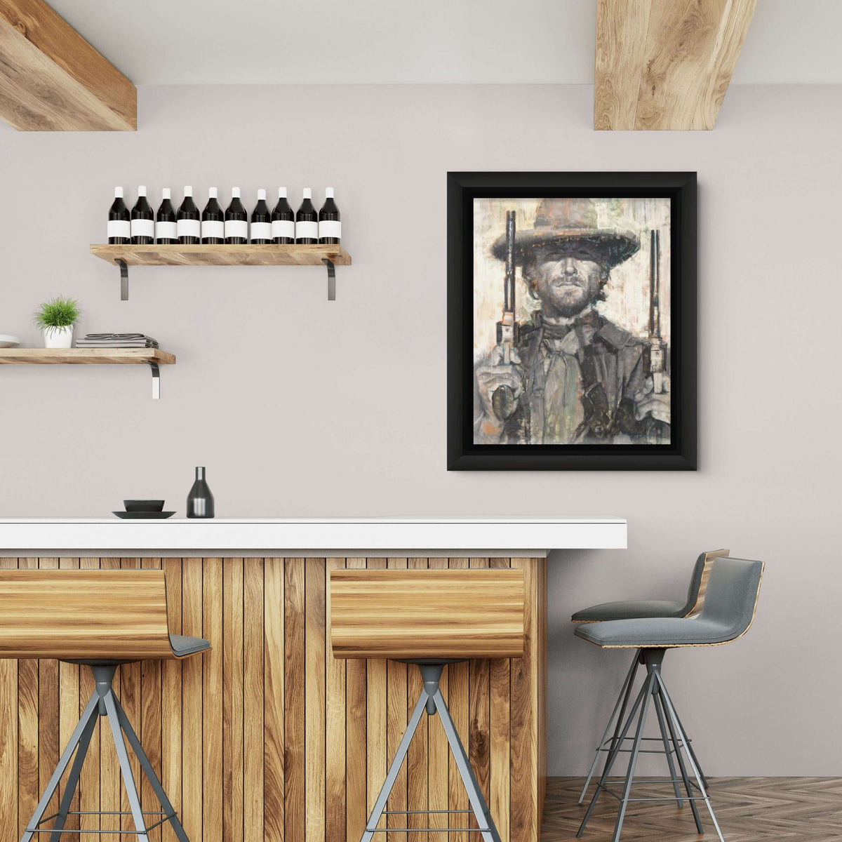 Clint Eastwood Painting By David Riley