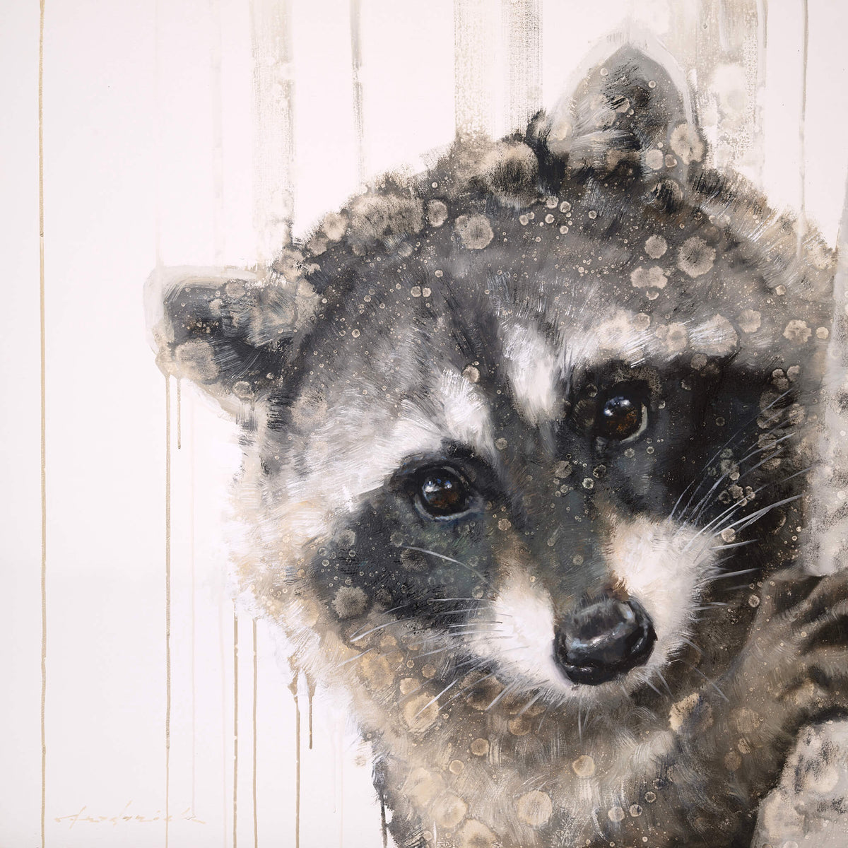 raccoon painting by David Riley