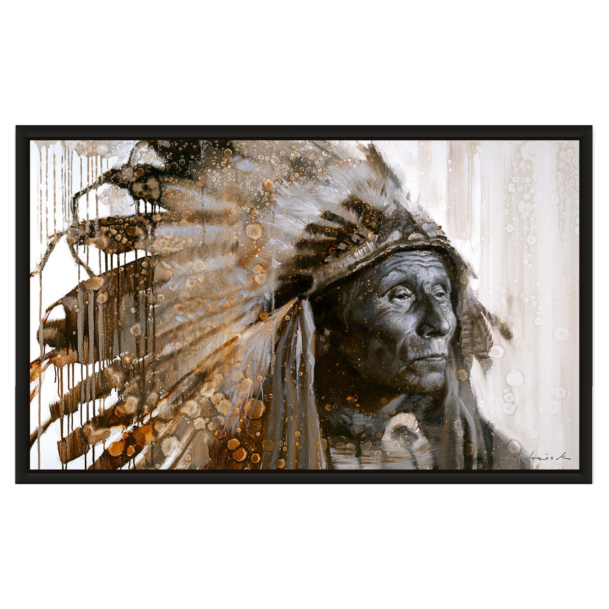 Whirling Horse Chief painting by David Riley