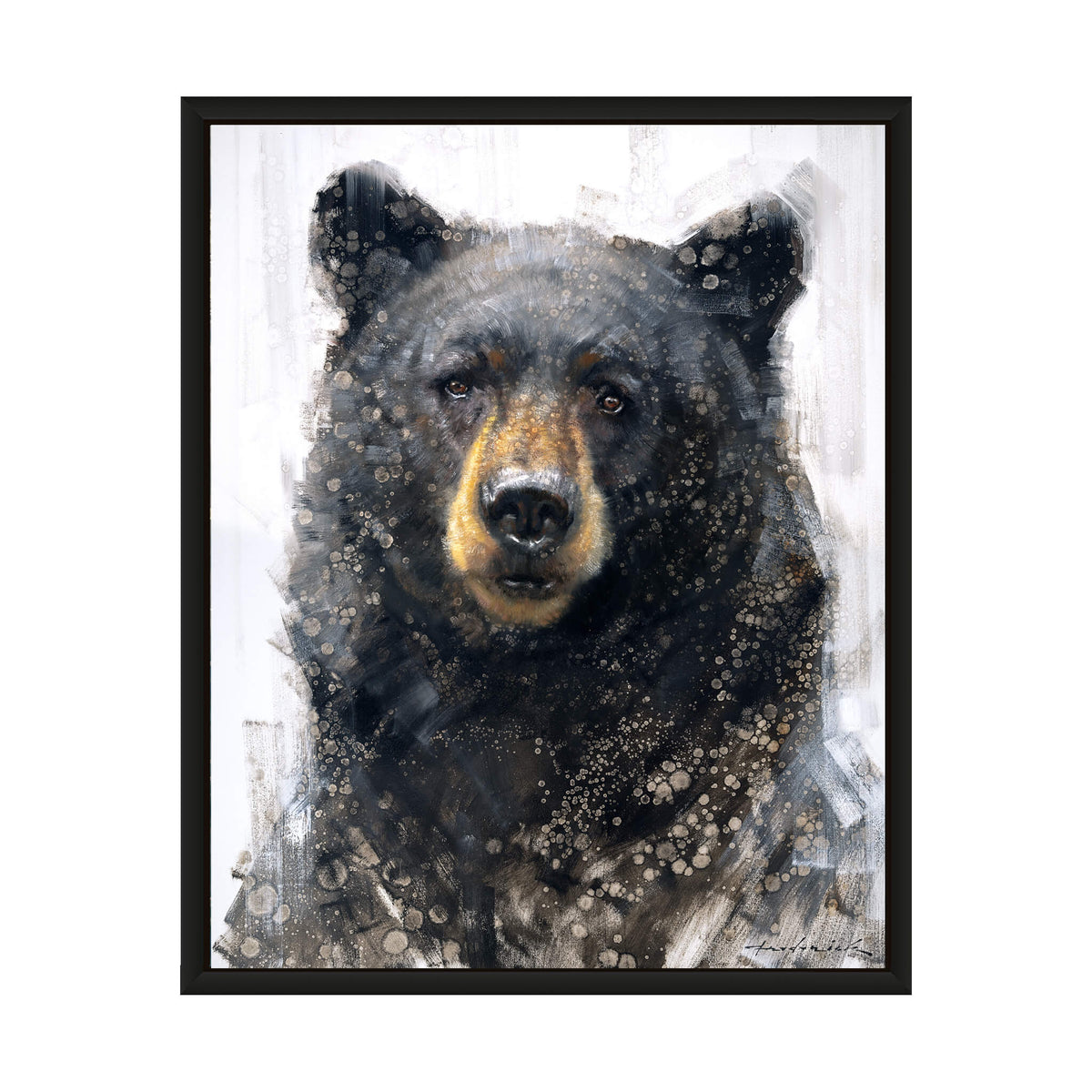 A Gentle Soul Black Bear Painting by David Riley