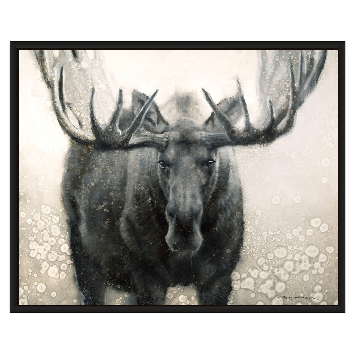 Moose painting by David Riley