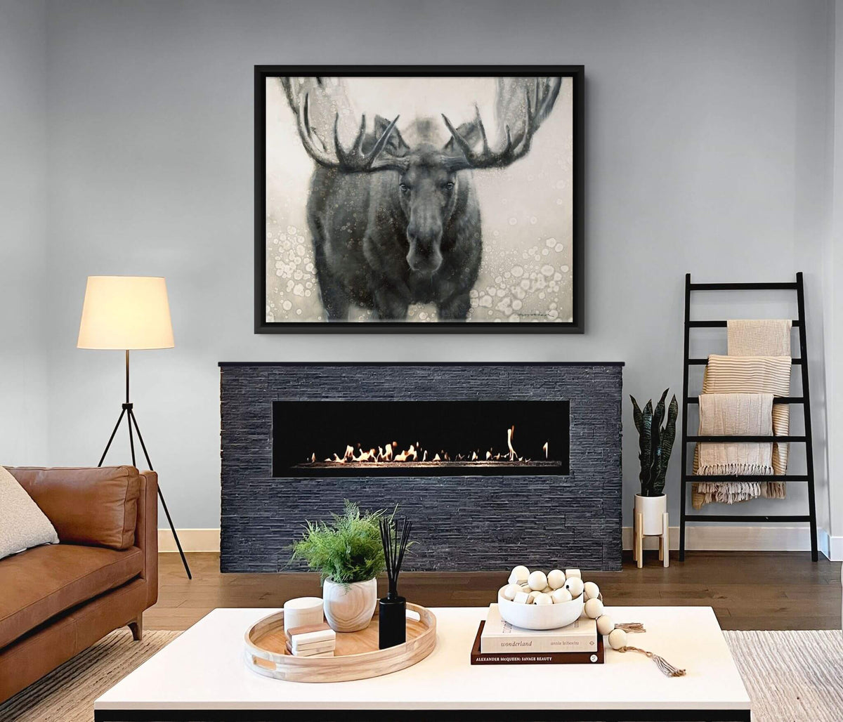 Moose painting by David Riley