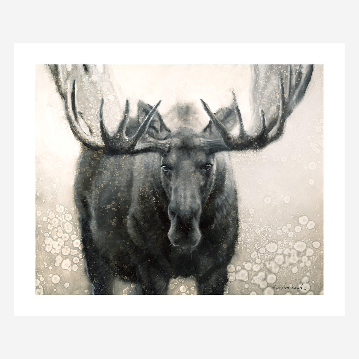 Moose painting by David Riley