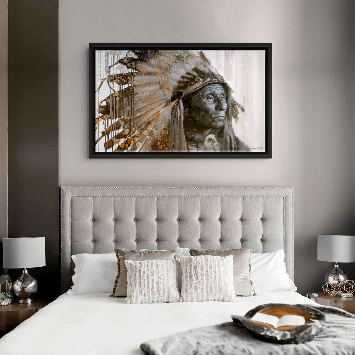 Whirling Horse Chief painting by David Riley