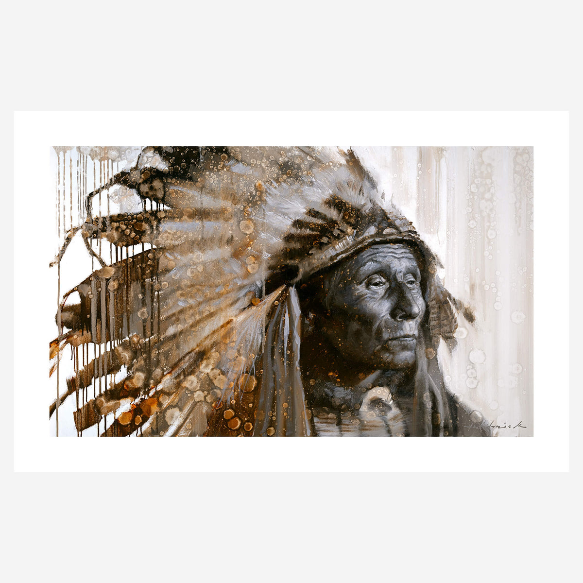 Whirling Horse Chief painting by David Riley